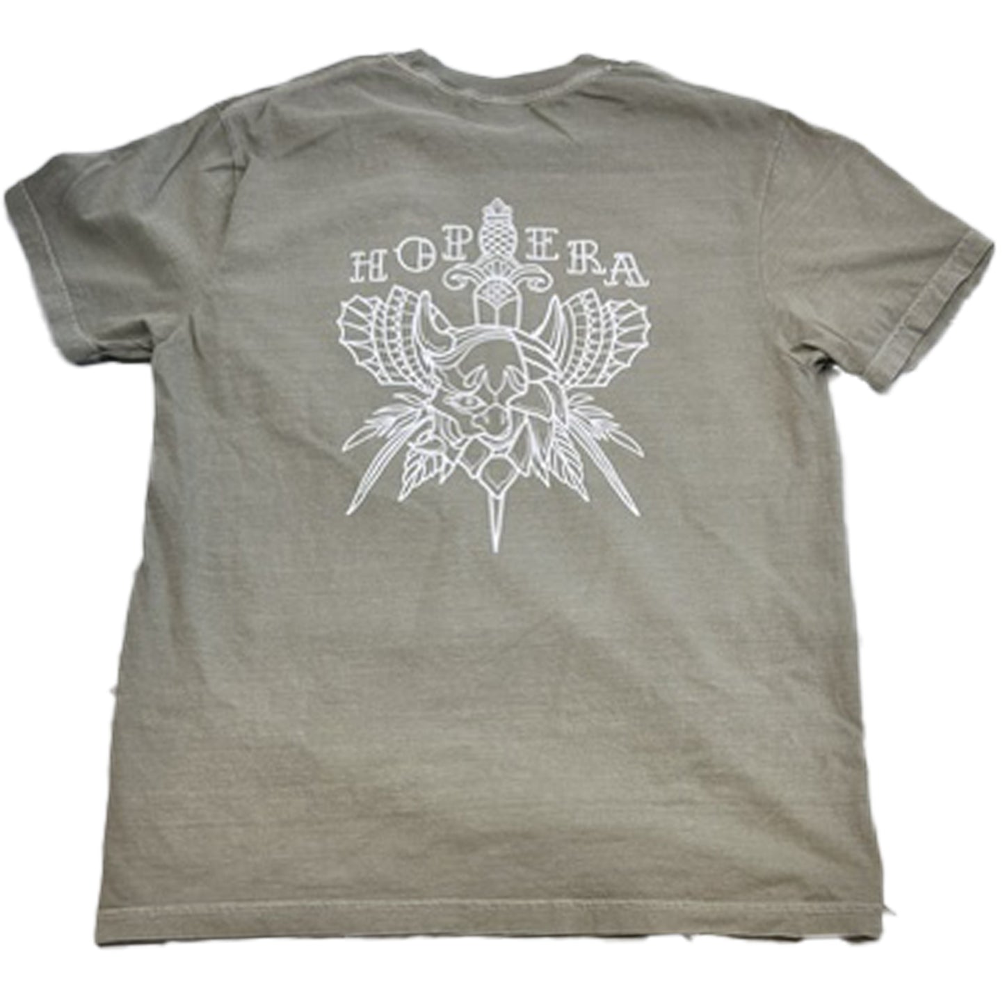 T-shirt à manche courte - kaki - logo hopEra (Avant) - logo (Arrière)