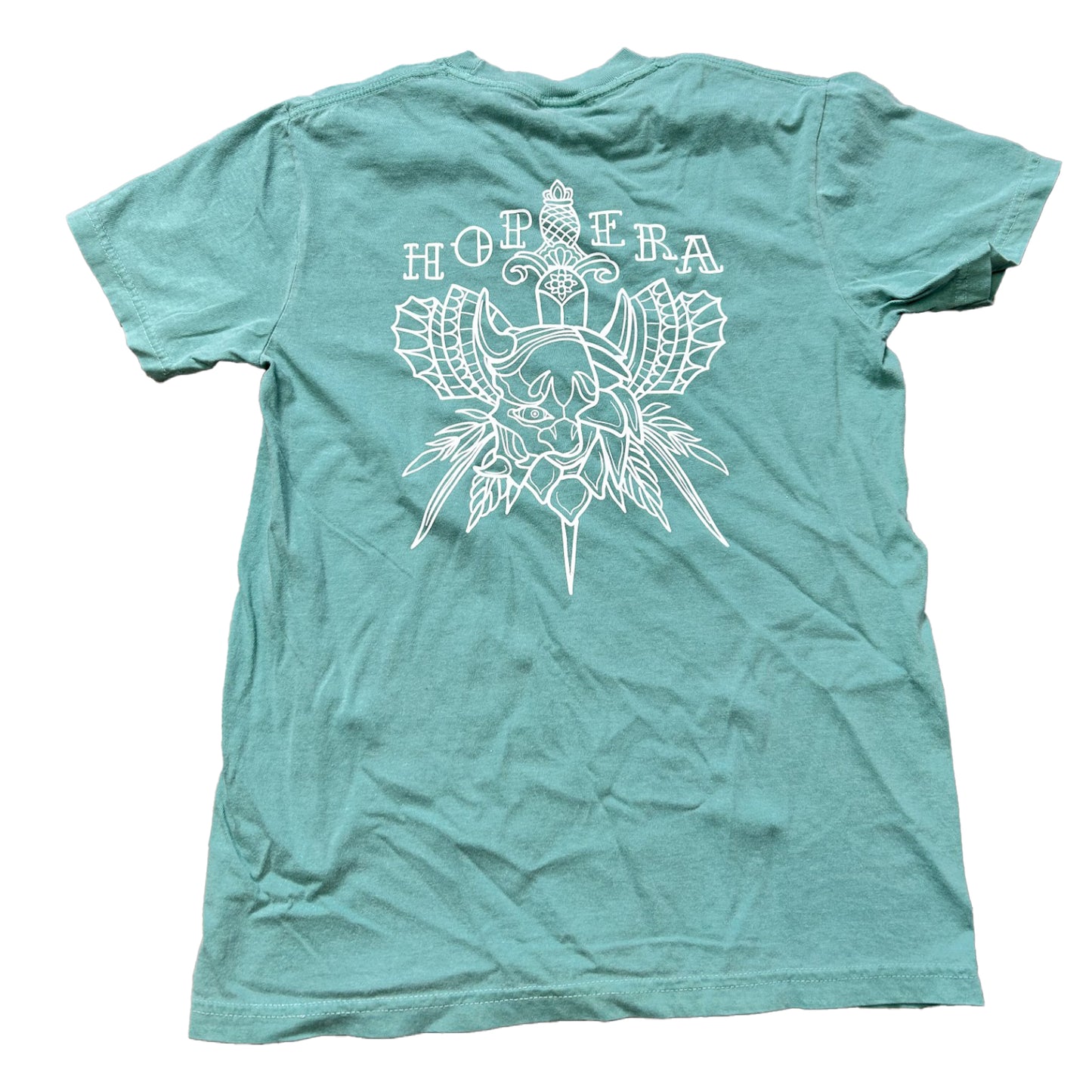 T-shirt à manche courte - turquoise - Logo HopEra (Avant)- logo tattoo (Arrière) (Copie)
